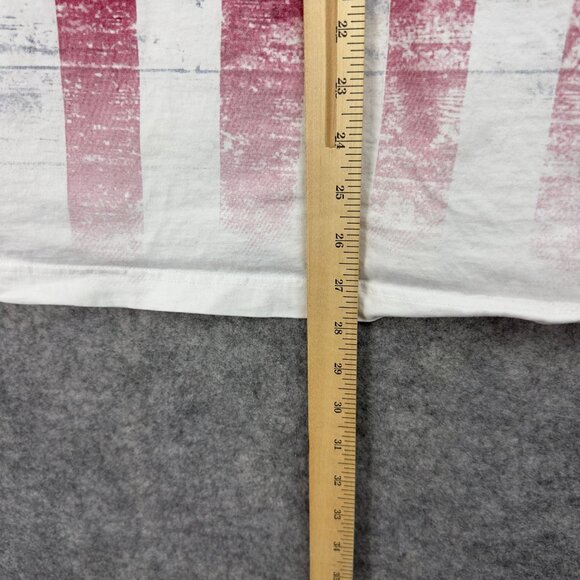 Greg Norman T-Shirt Mens M American Flag Graphic Cotton White Red Blue - Picture 8 of 8